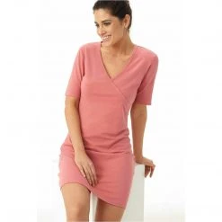 Lole Women's Luisa Fake Wrap Short Sleeve Tee Dress