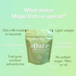 Magic Oats UNSWEETENED ORIGINAL OAT MILK POWDER (112g) Camp Kitchen