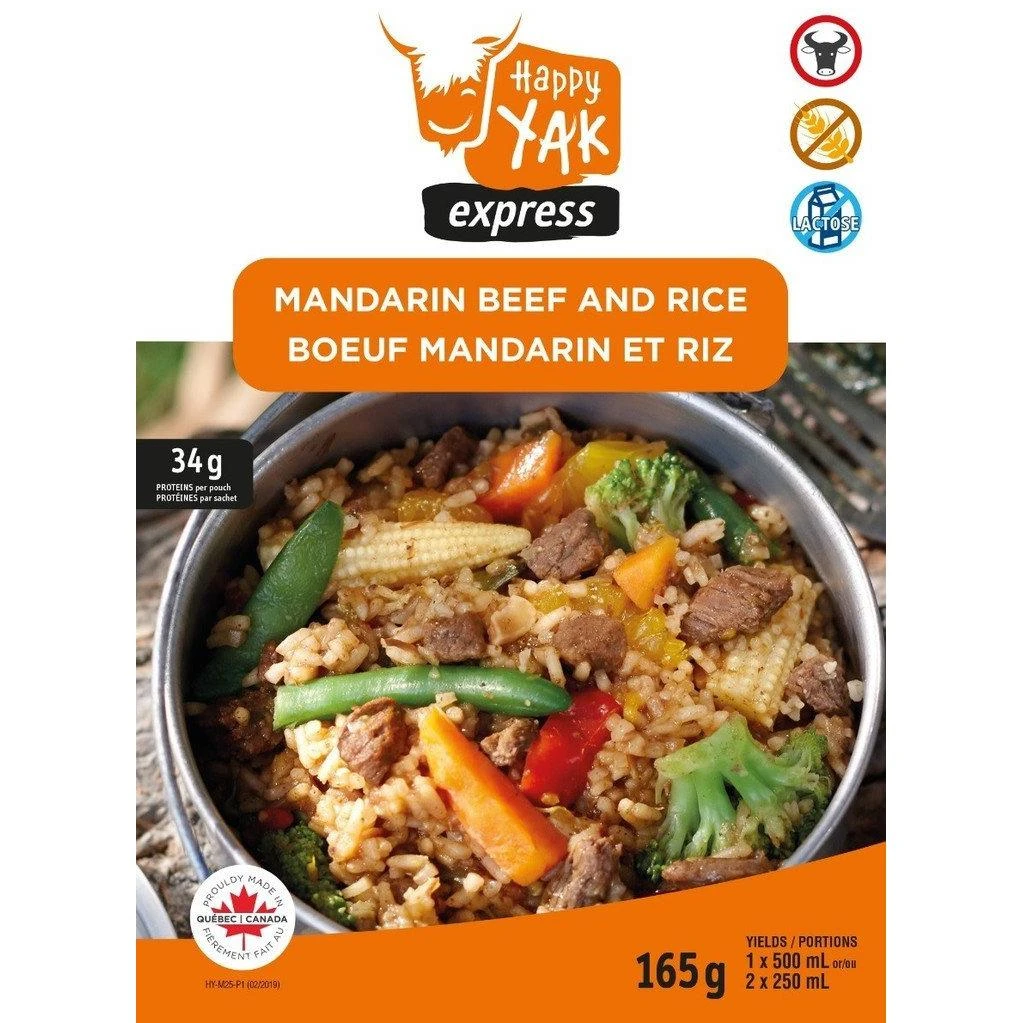 Happy Yak Mandarin Beef And Rice (gluten Free,lactose Free) Camp Kitchen 1 Happy Yak Mandarin Beef And Rice (gluten Free,lactose Free) Camp Kitchen